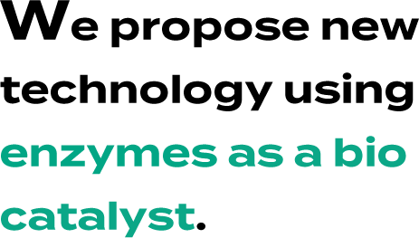 We propose new technology using thermostable enzyme as a bio catalyst.